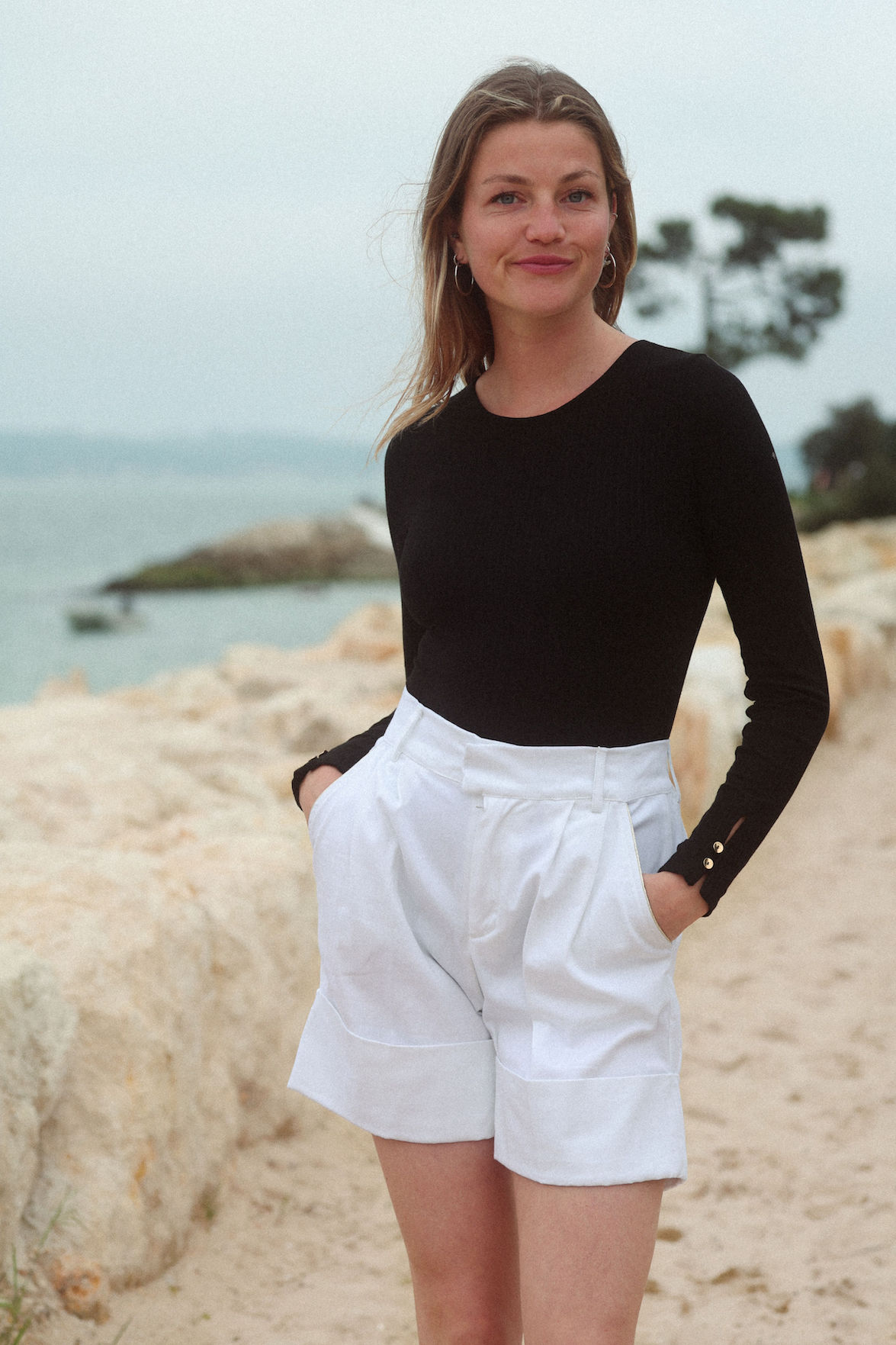 Short TWILL blanc