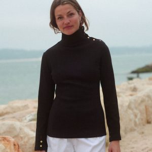 Pull COL LONG noir