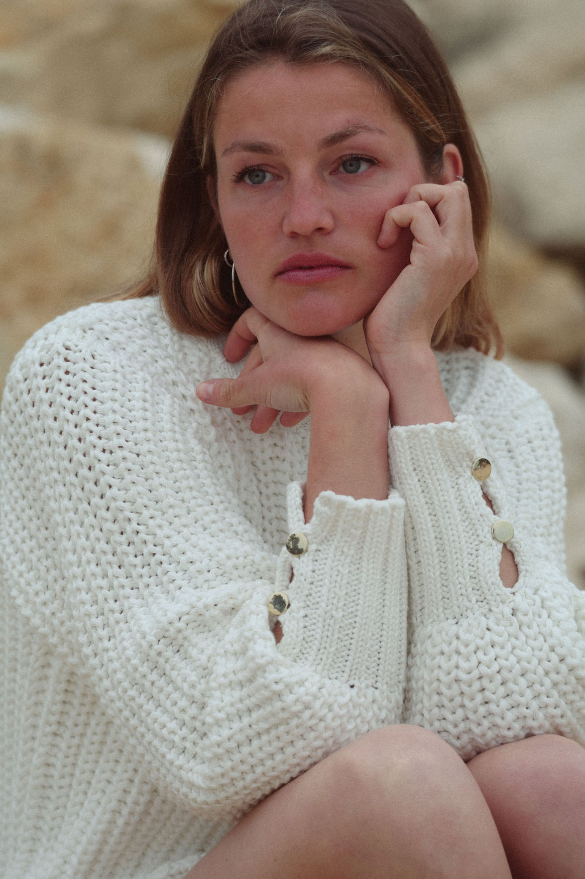 Pull CROCHET blanc