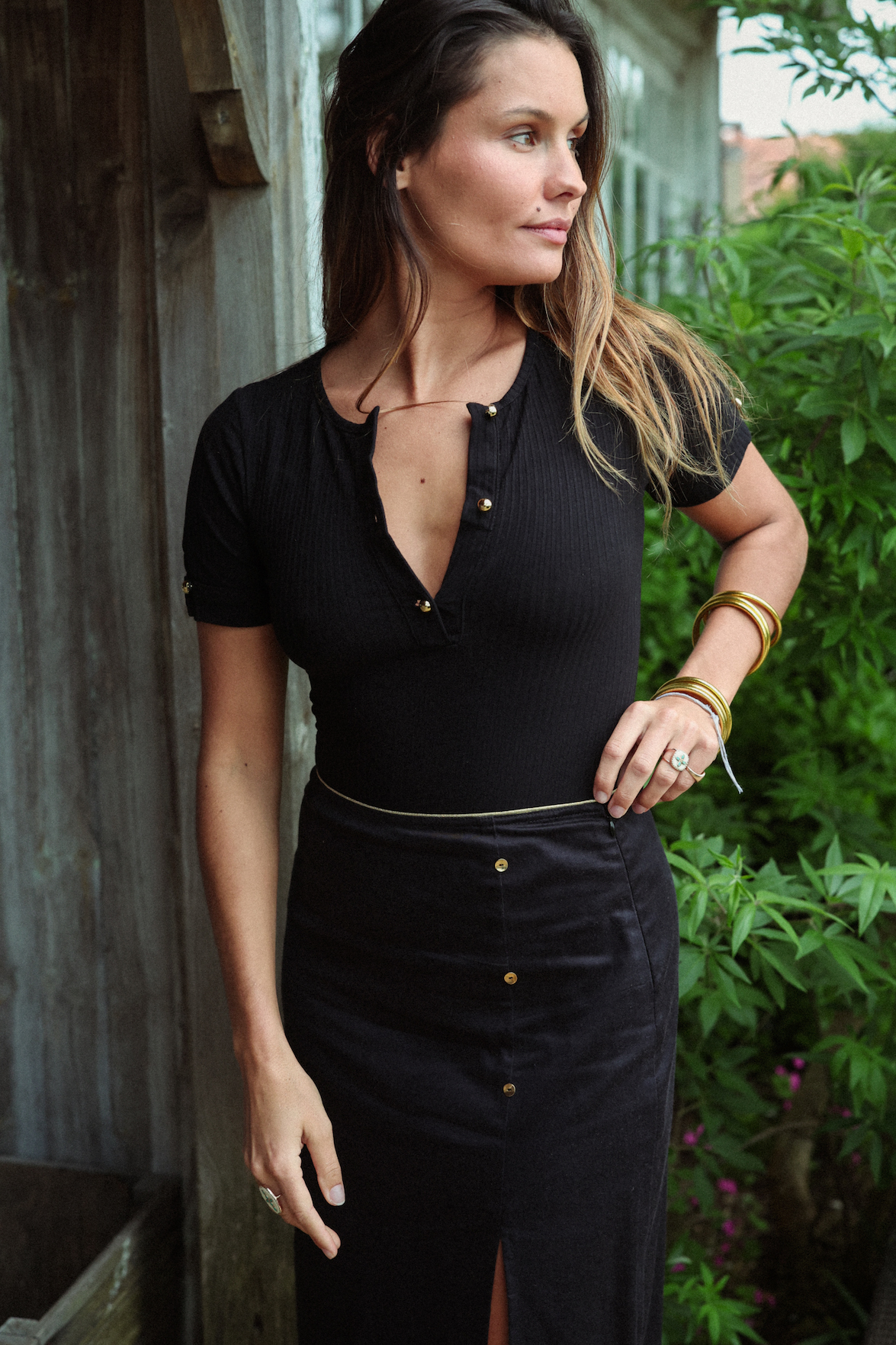 Body ECOVERO V courte noir