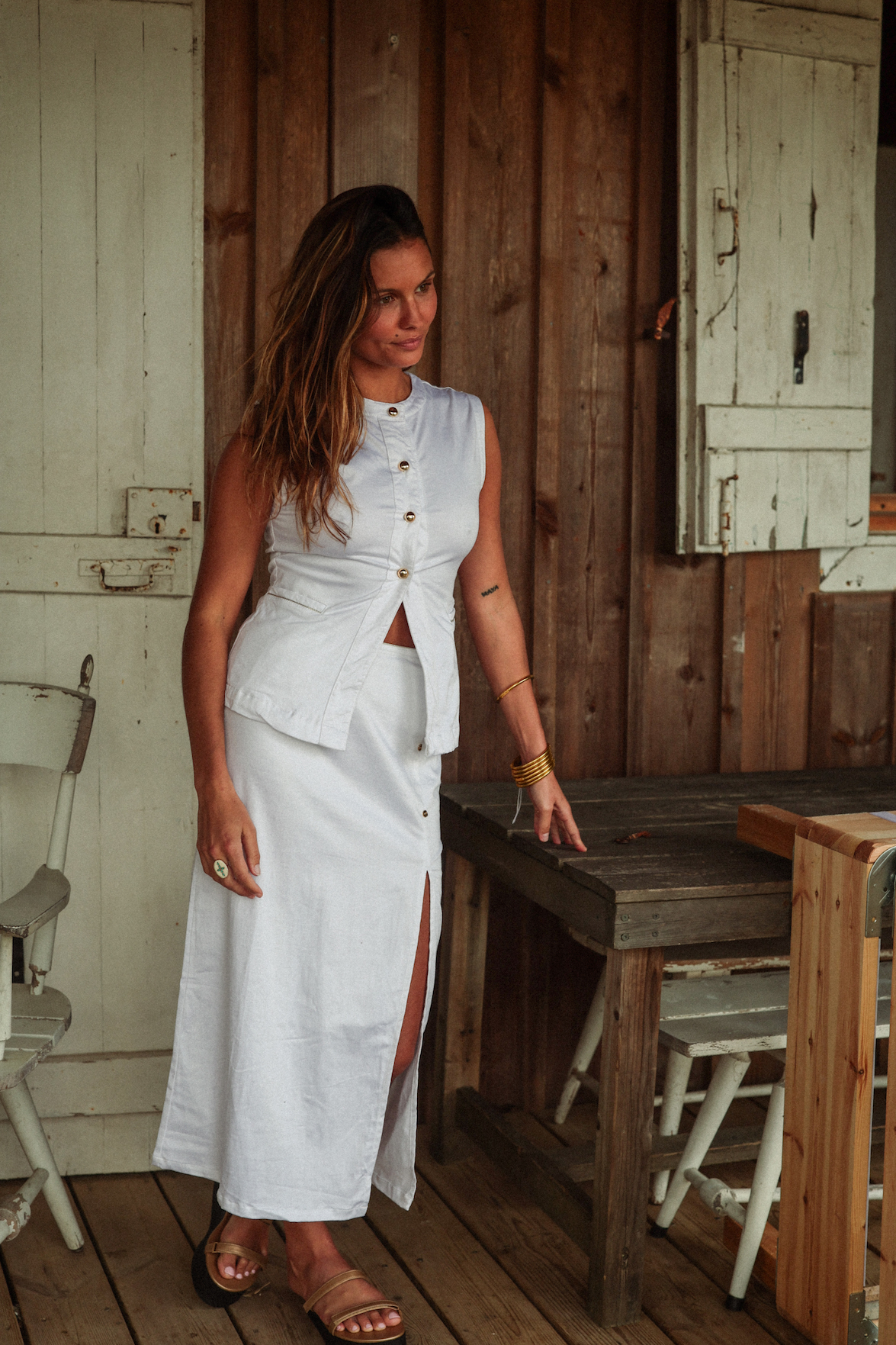 Jupe RAYON SPAN blanche