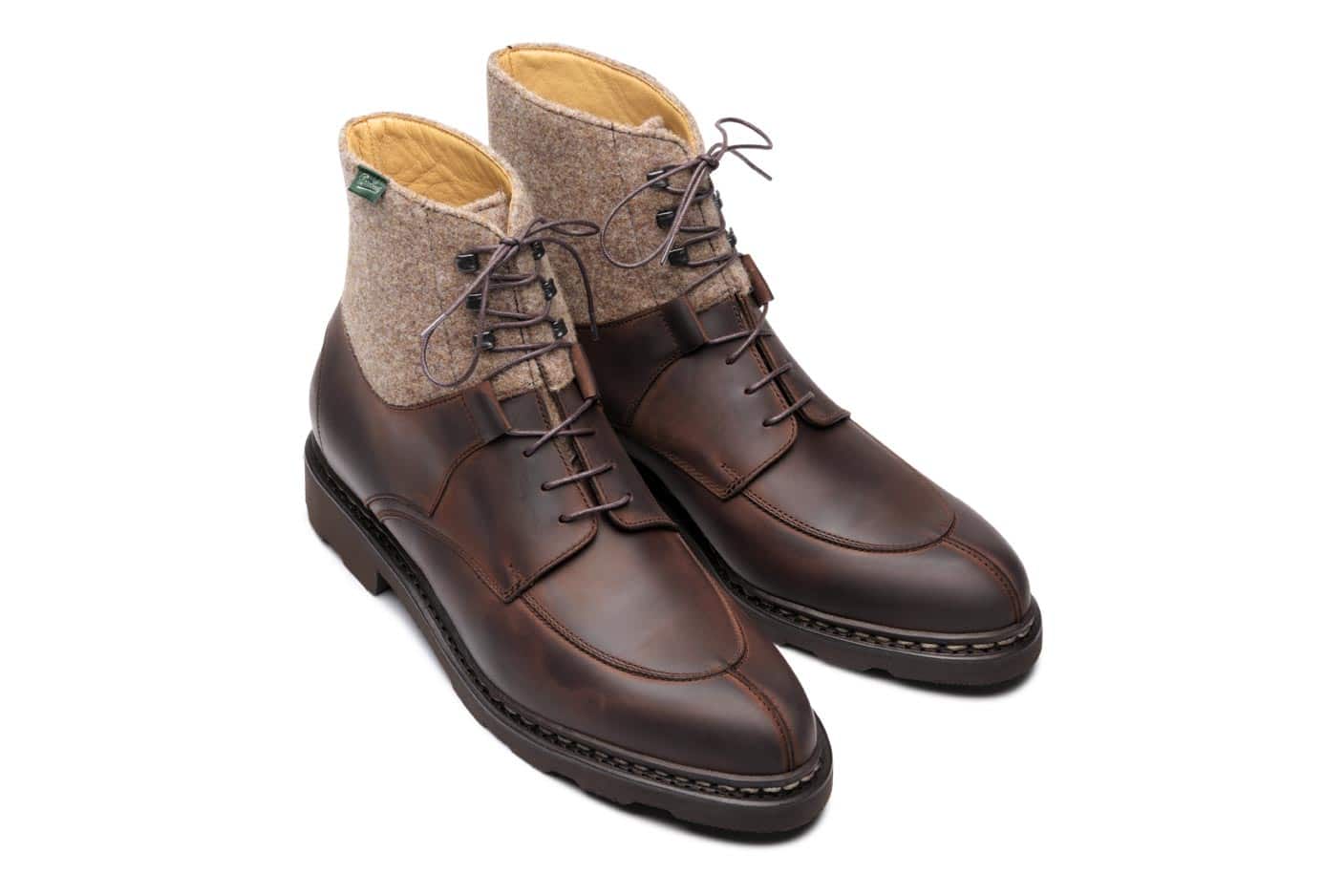 BEAUMONT/GRIFF MARRON-NUBUCK GRINGO ET LAINAGE BEIGE