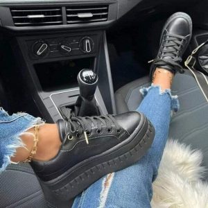 Chaussures de sport à talon compensé pour femmes - Spacy