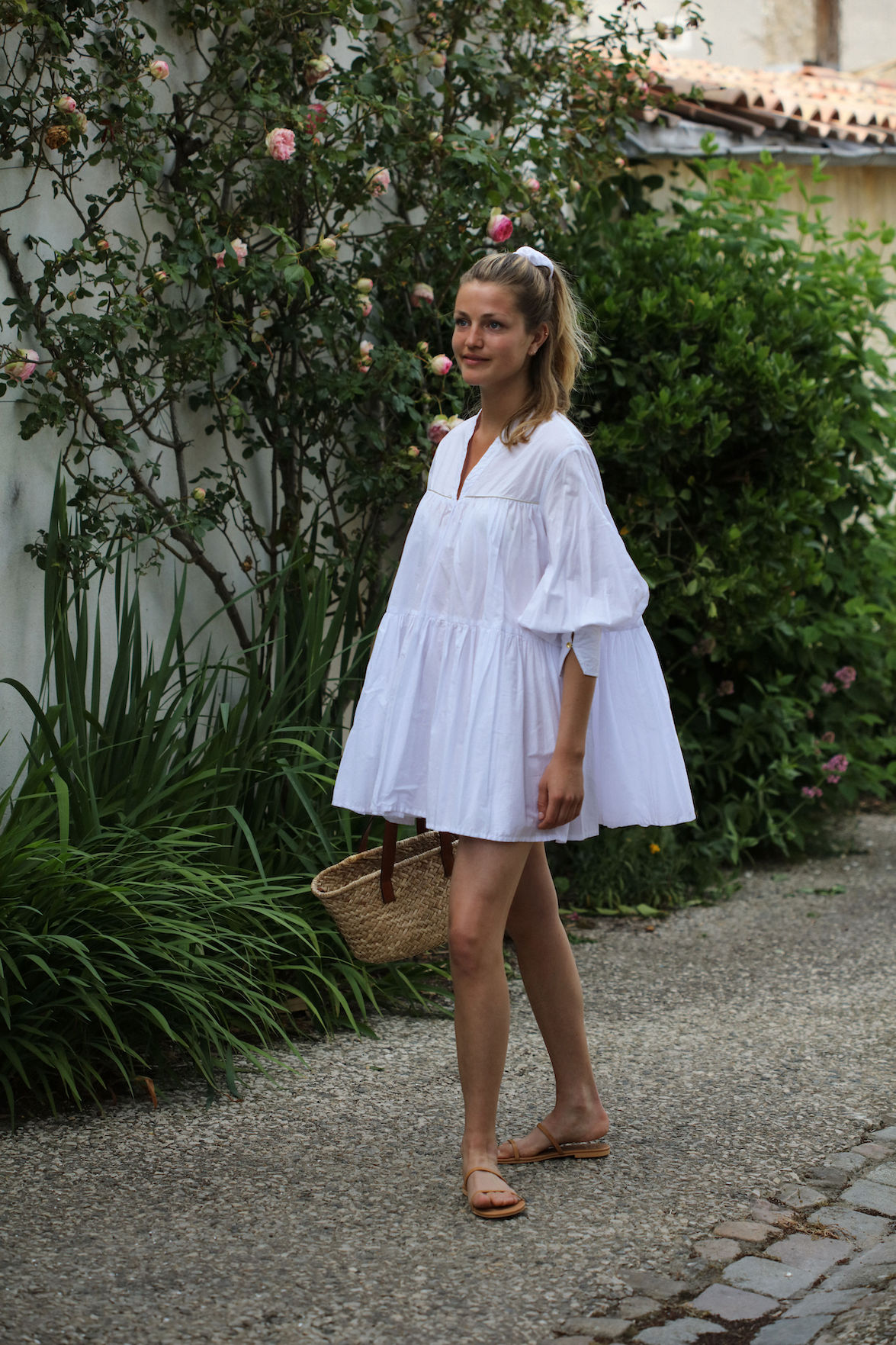 Robe chemise courte blanche