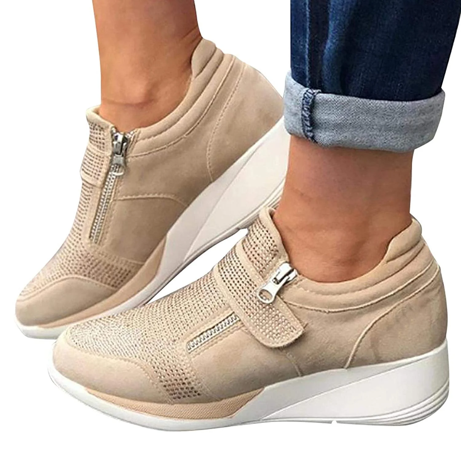 Baskets grand confort à semelle compensées