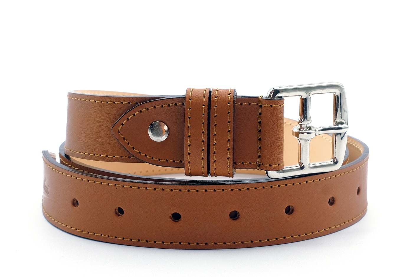 CEINTURE ETRIVIERE/LISSE COGNAC