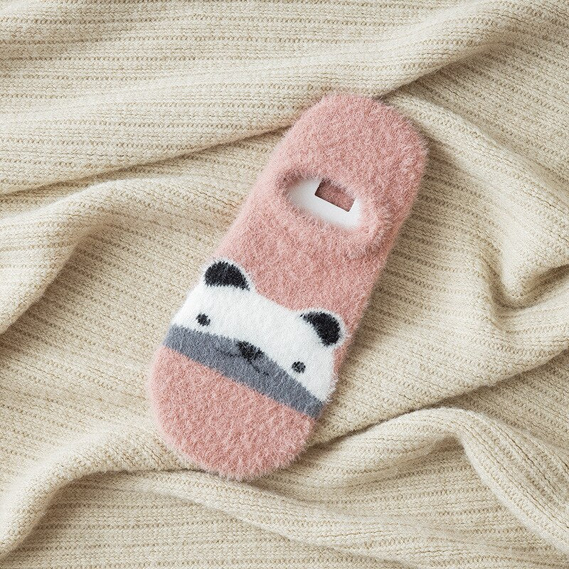 Chaussettes chaudes femme ours en peluche Dawn