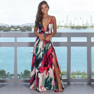 Robe d'été longue fleurie
