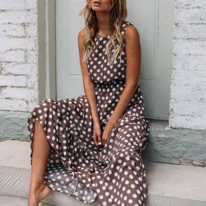 Maxi robe à pois