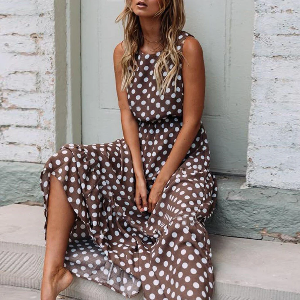 Maxi robe à pois