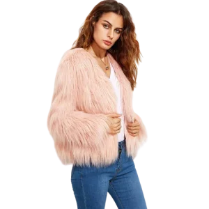 Manteau en fausse fourrure femme