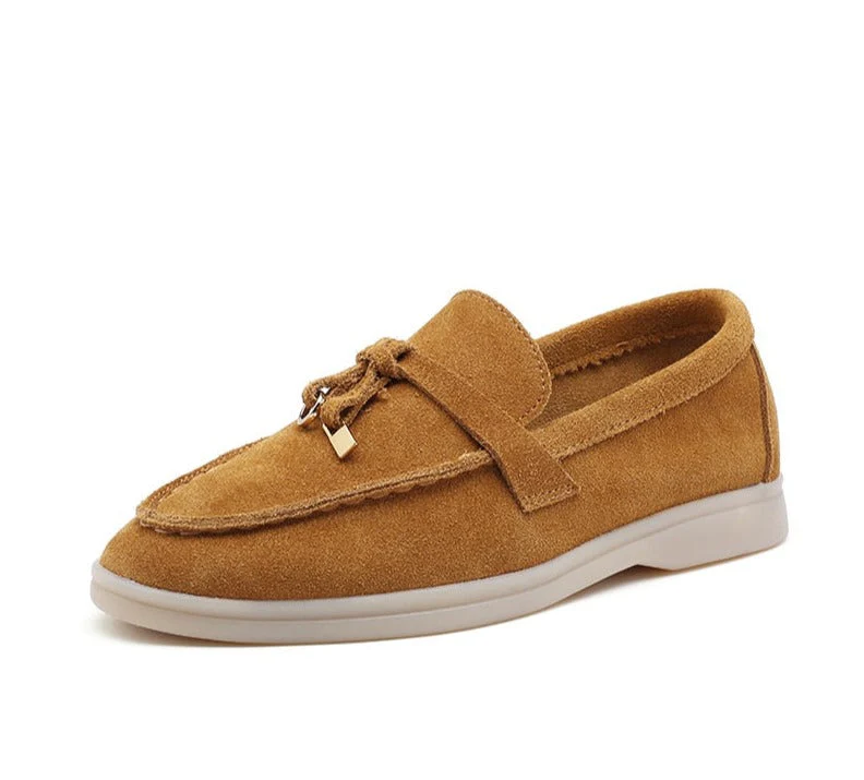 Mocassin Ortho Basse En Daim – Smile Circle