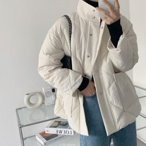 Manteau Blanc Femme Court