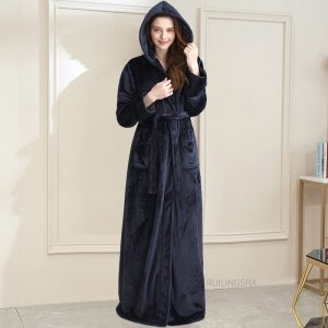 Robe de Chambre Polaire Longue Femme