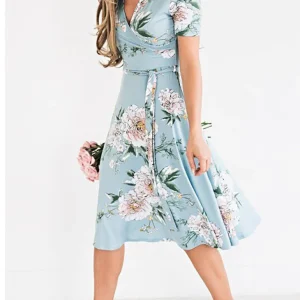 Robe Bohème Bleu Ciel - Lorette