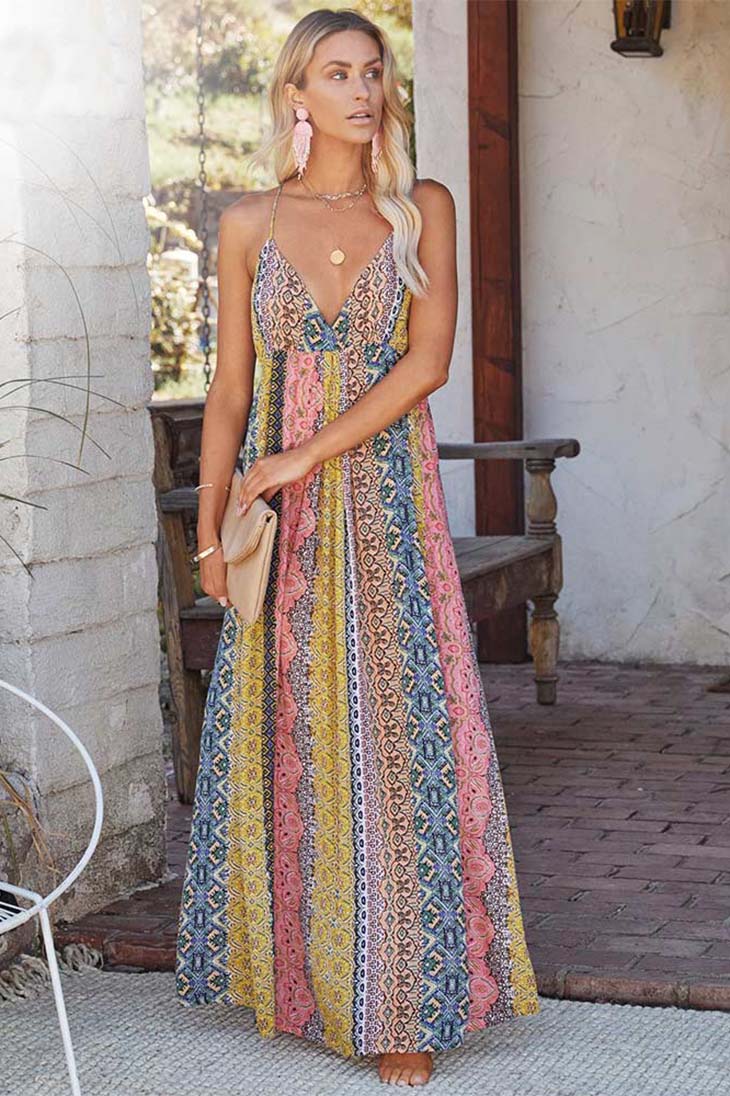 Robe Bohème Colorée – Césarine