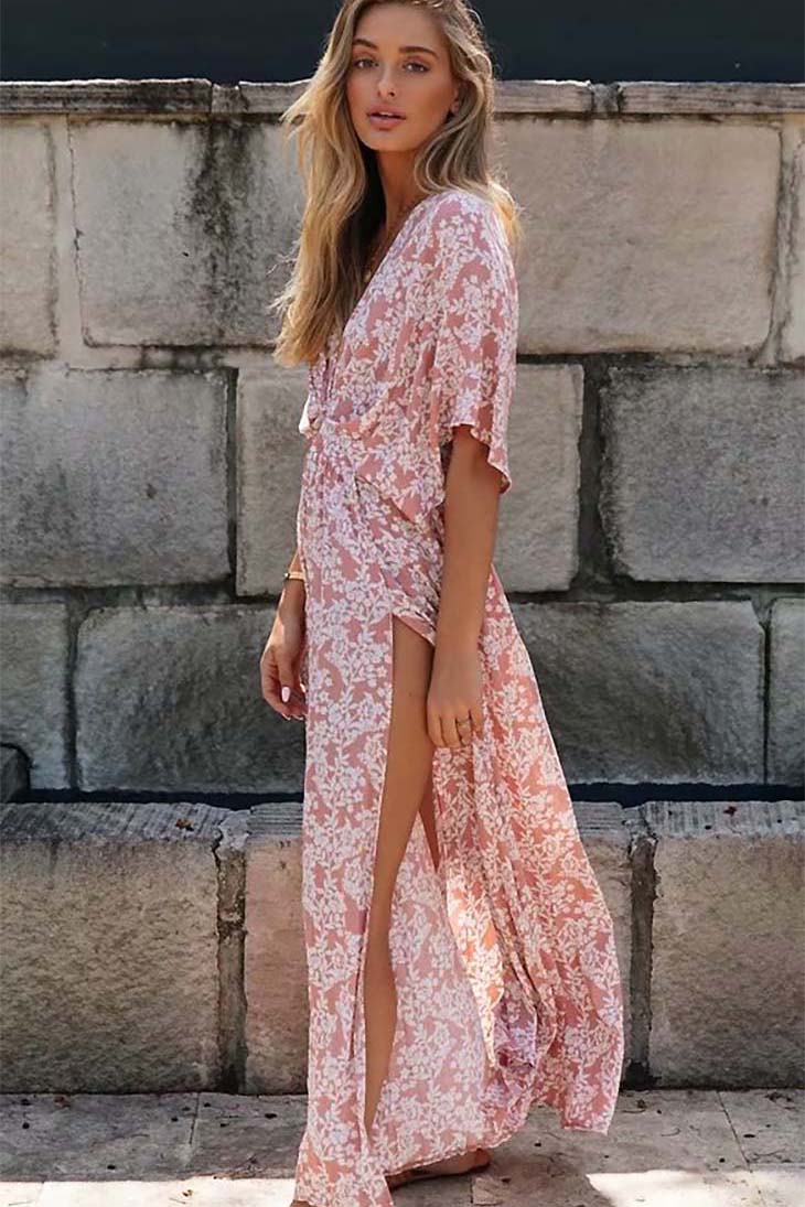 Robe Bohème Rose Pastel – Zoé