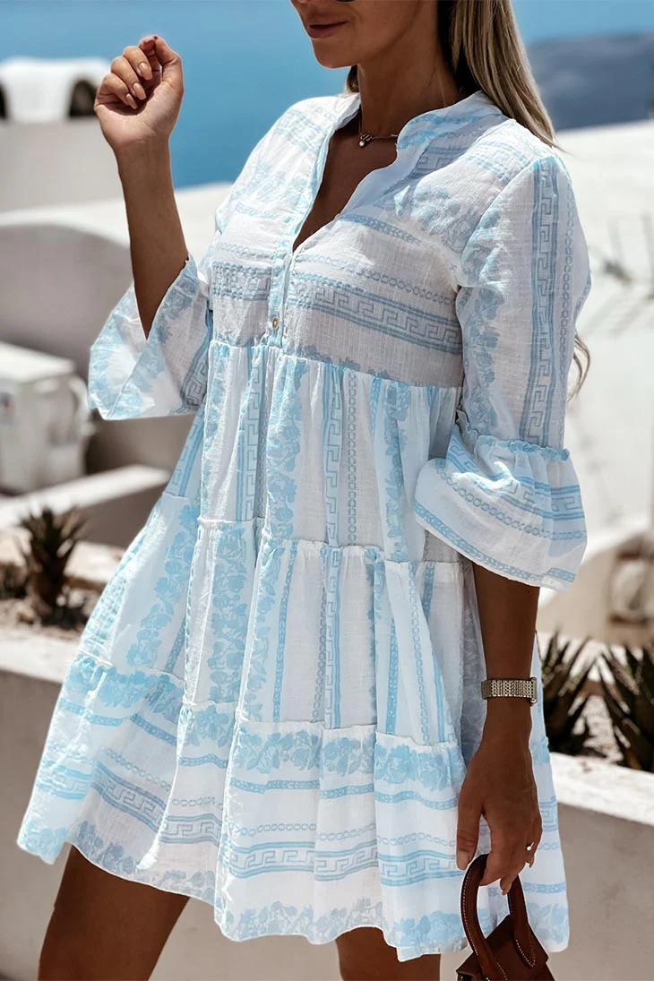 Robe Bohème Turquoise – Eléonore