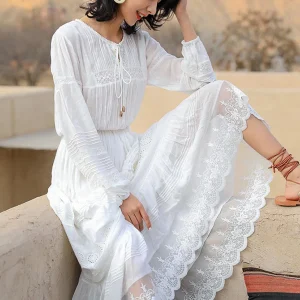 Robe de Mariée Bohème à Manches Longues - Ysée