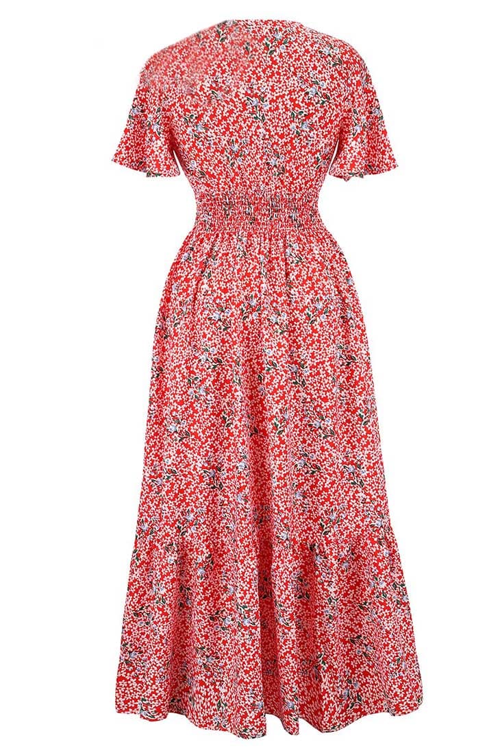 Robe Longue Bohème Chic Rouge – Frankie