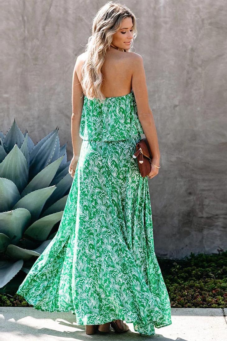 Robe Longue Bohème Sans Bretelles – Sixtine