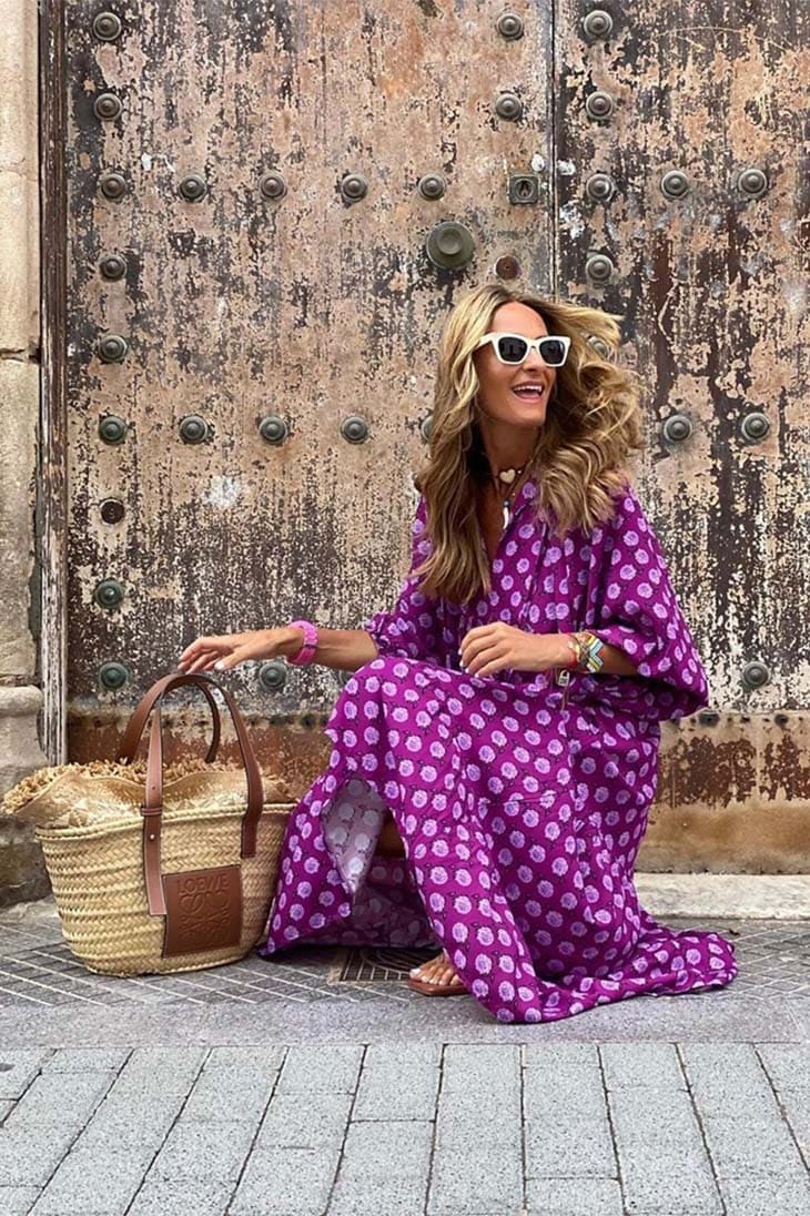 Robe Longue Bohème Violette – Garance
