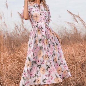 Robe Longue Fluide Imprimée Bohème - Sidonie