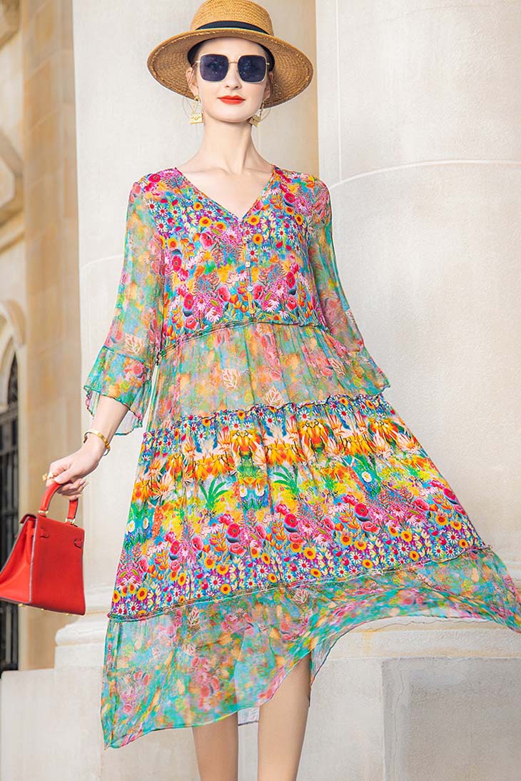 Robe Bohème Longue et Large – Charline