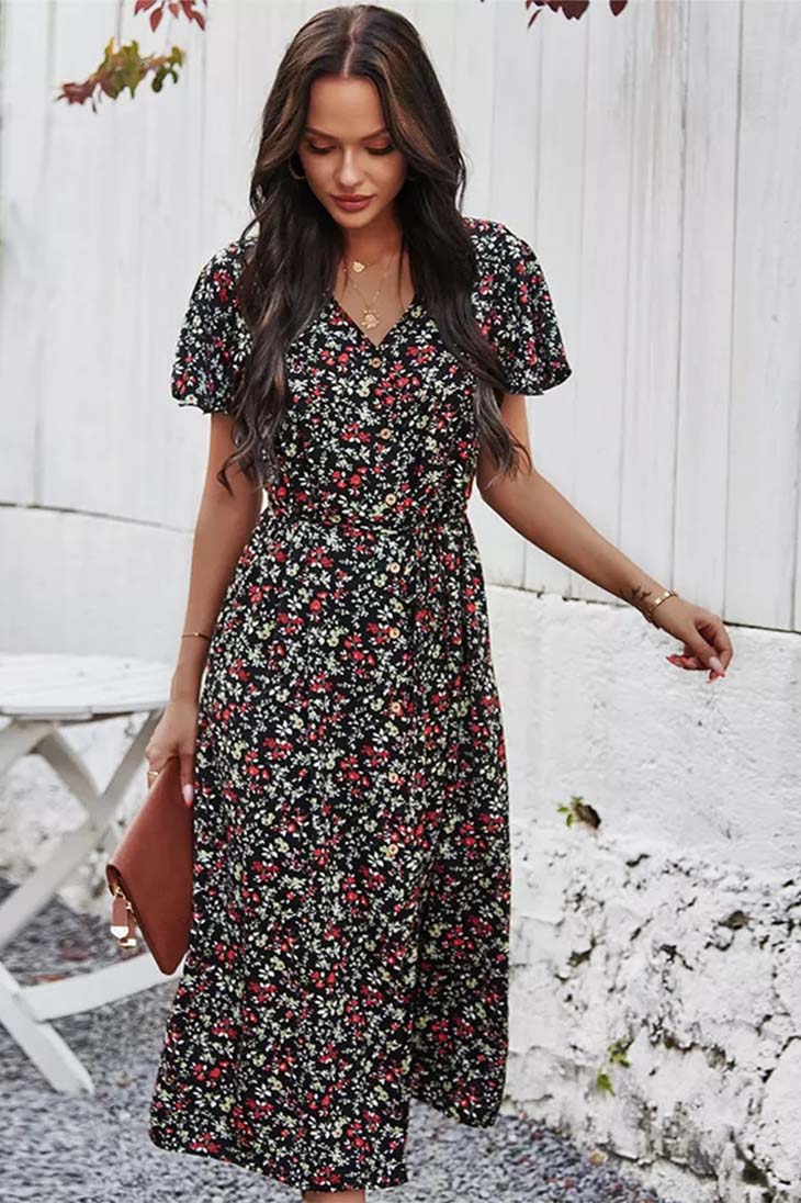Robe de Soirée Bohème Chic – Léontine