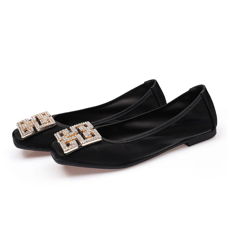 Chaussures plates Élégants En Cuir pour femme – Margo