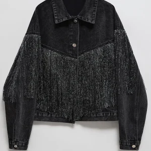 Veste en jean noir Rodéo