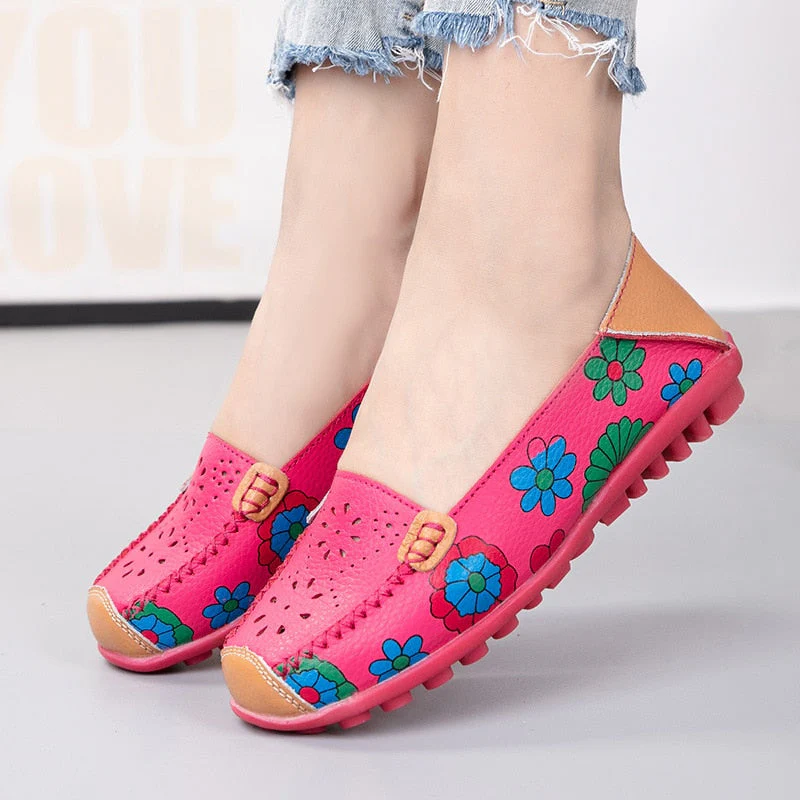 Chaussures orthopédiques en cuir fendu sans lacet pour Femmes – Orazia