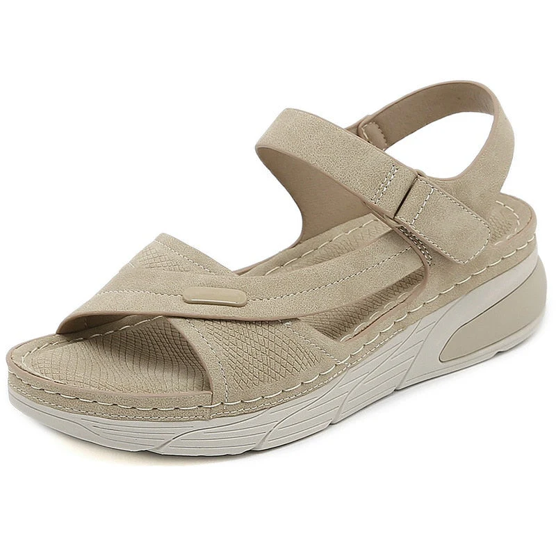 Sandales confortables en cuir pour femmes – Flapis