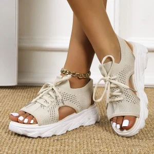 Sandales d'Été en Maille pour Femme - Gladiateur