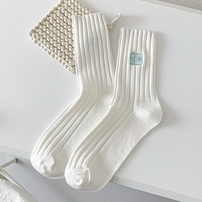 Chaussettes longues et douces à rayures pour femme Viviana