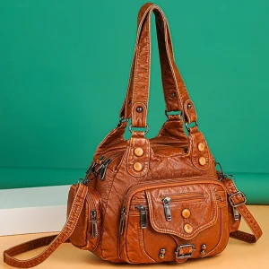 Sac à main de luxe en cuir souple pour femmes - Zalandoo