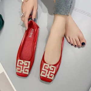 Chaussures plates Élégants En Cuir pour femme - Margo