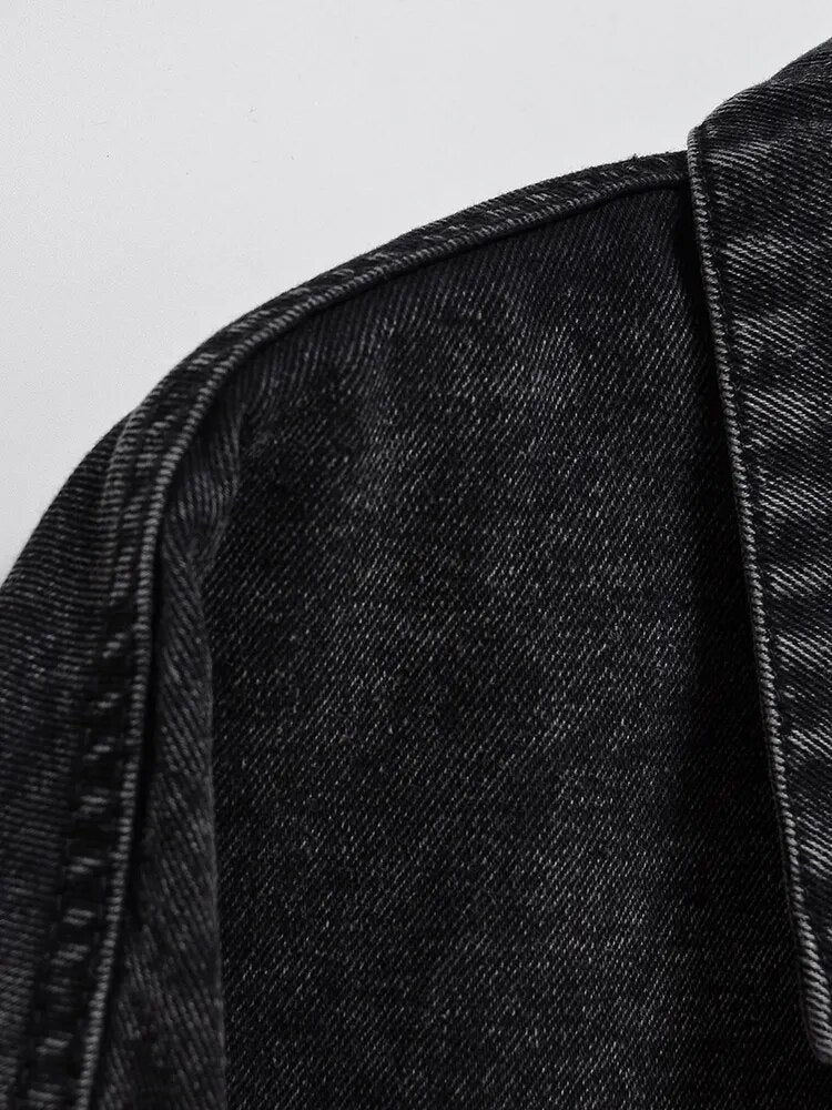 Veste en jean noir Rodéo