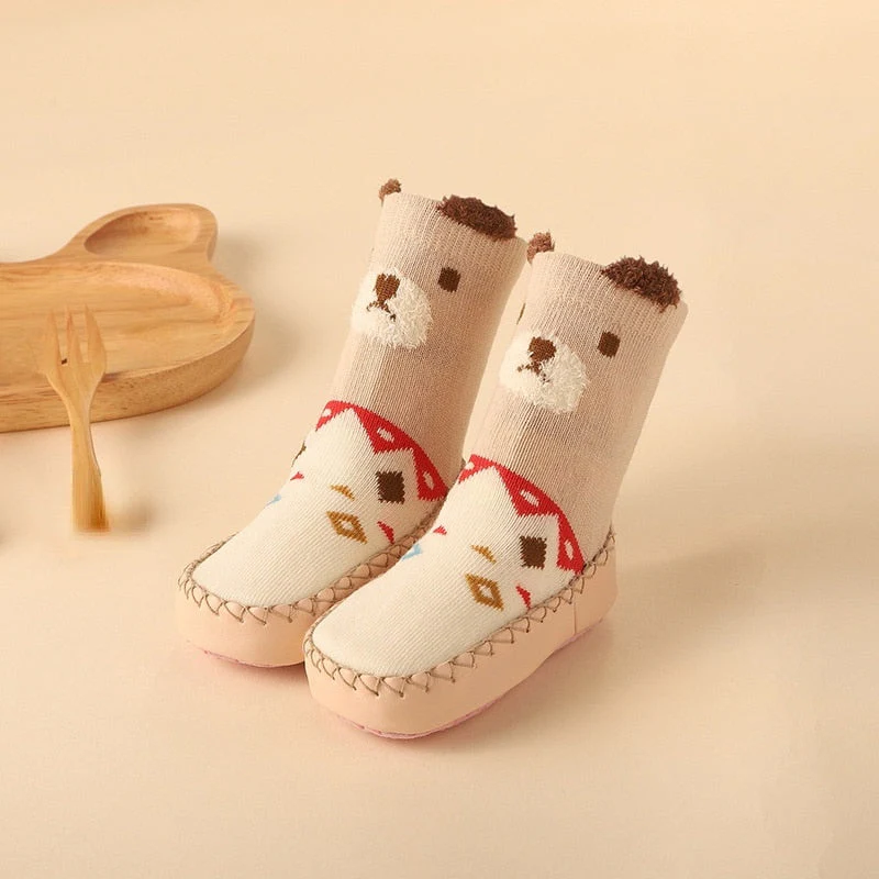 Chaussettes enfant avec semelles en caoutchouc Jacqueline