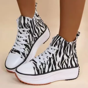 Chaussures montantes en toile Naila