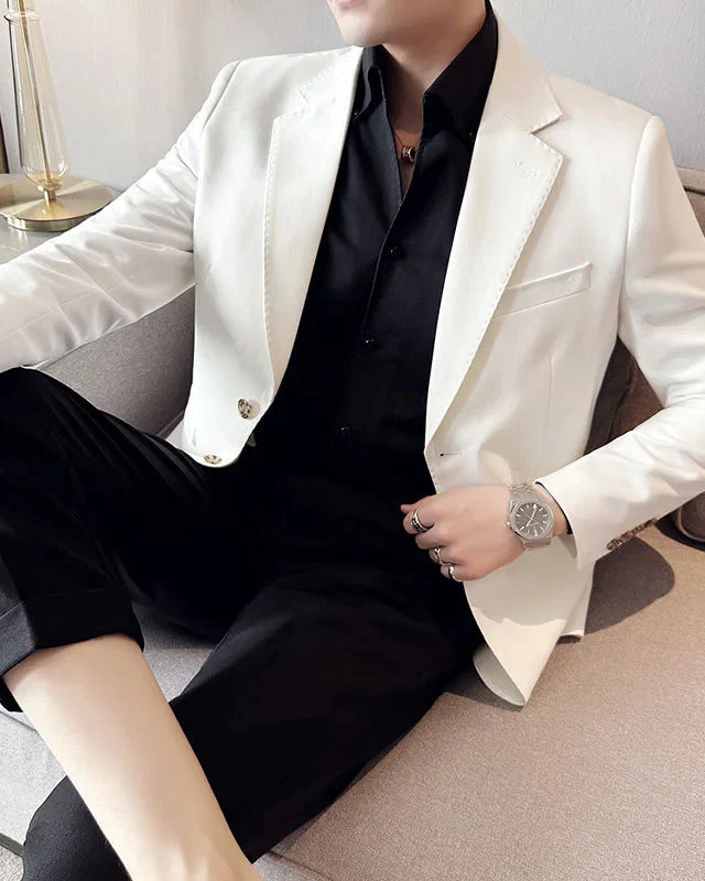 Blazer Homme Old Money en Élasthanne avec Simple et Double Boutonnage – Blazer Enzo