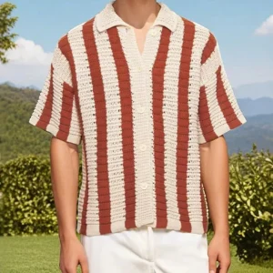 Chemise Homme Rayée Décontractée Style Old Money - Chemise Marin