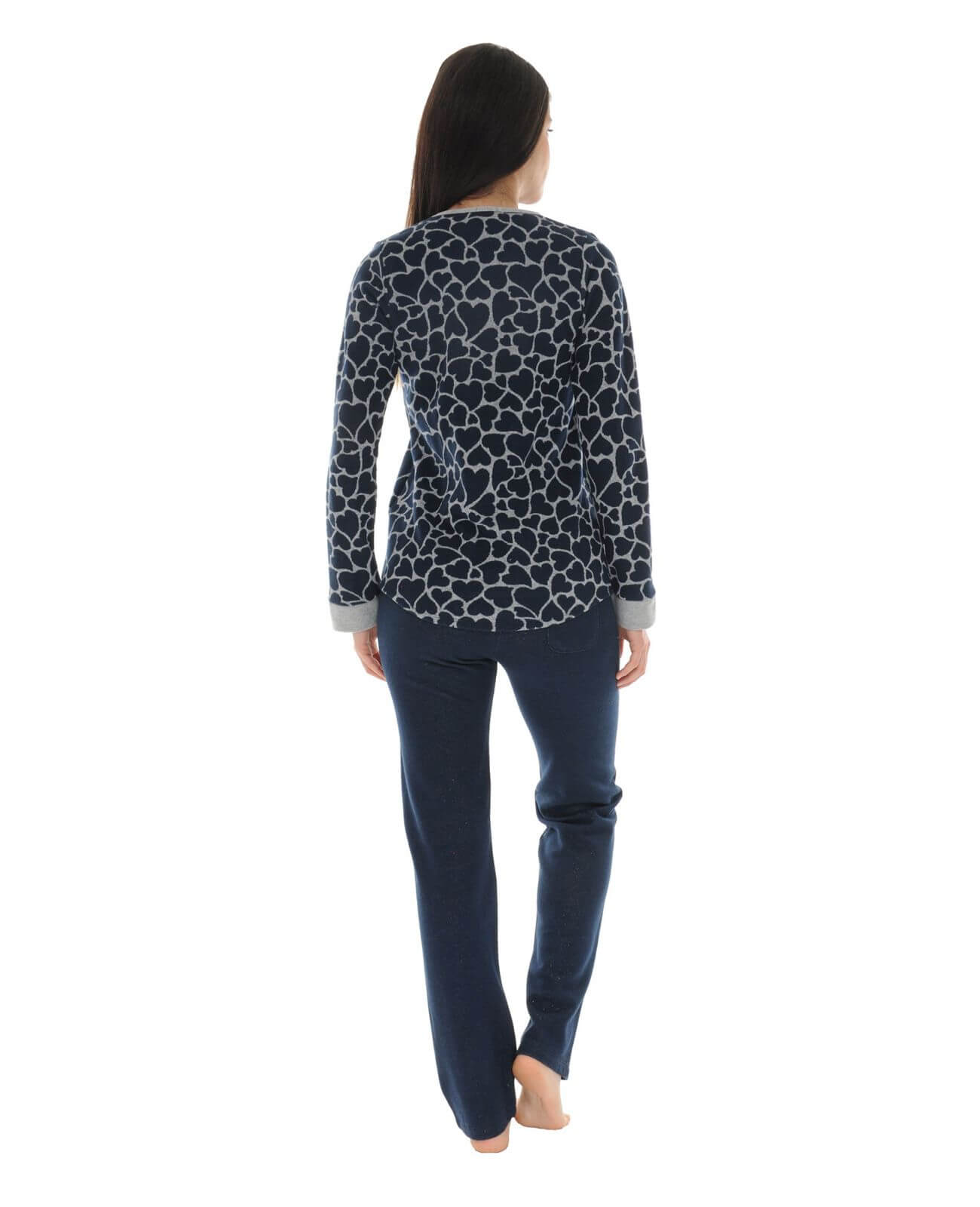 TENUE D&rsquo;INTERIEUR CHAUDE – COEUR BLEU
