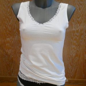 DEBARDEUR BLANC FLORA – JANIRA