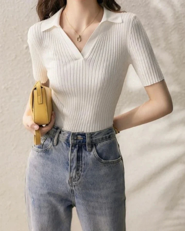 Polo Femme Tricot Élégant et Confortable – Polo Sophia
