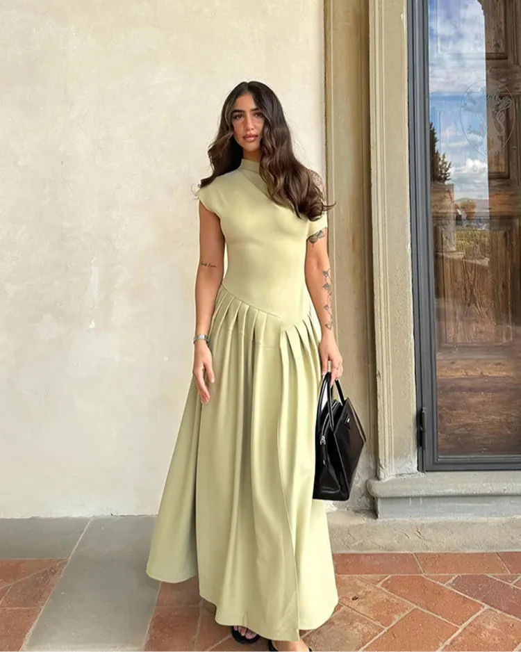 Robe Femme Slim à Col Rond et Style Old Money – Robe Séraphine