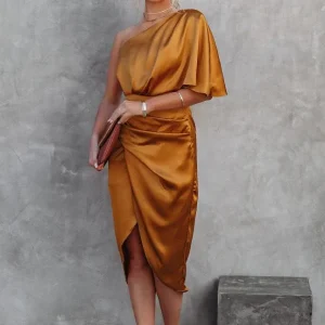 Robe de soirée femme Orange