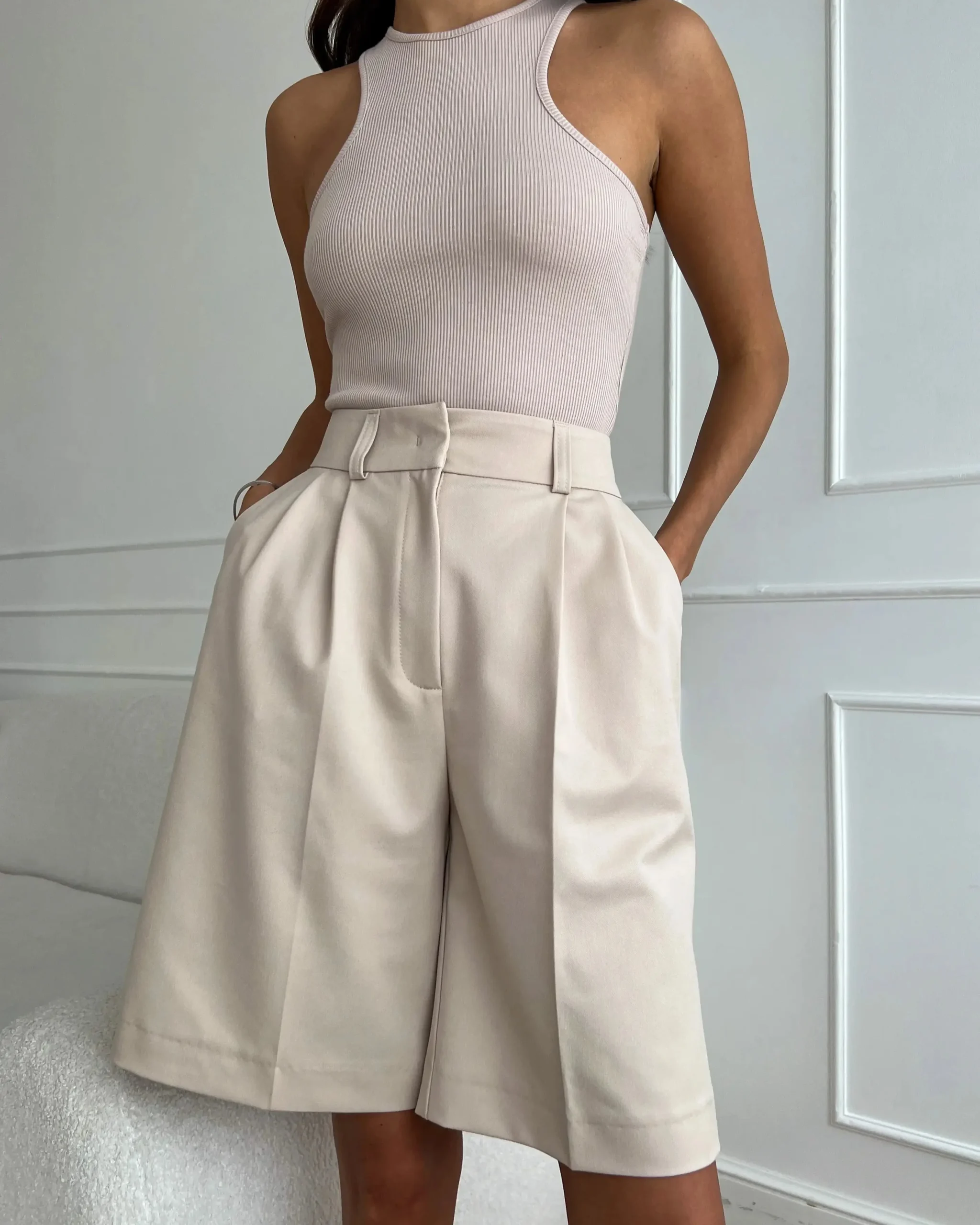 Short Femme avec Braguette à Boutons Élégant – Short Aliette