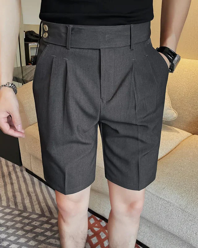 Short Homme Élégant Type Costume à Braguette à Boutons – Short Blaise
