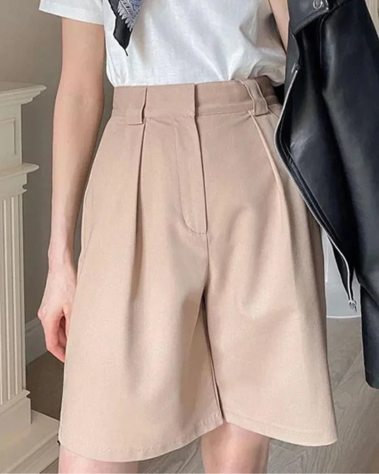 Short Femme en Coton avec Braguette Zippée – Short Valérie